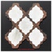 Carrara & Dark Wood Porcelain Waterjet Cut Tile