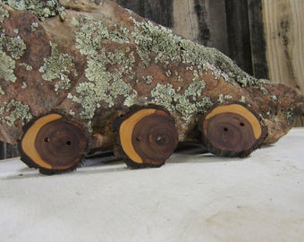3 beautiful Juniper Wooden buttons- handmade buttons 1.75" (5002)