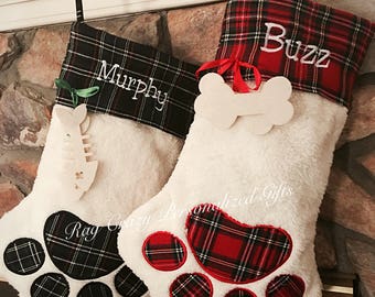 Christmas Stockings, Monogrammed Pet Stockings, Pet Stockings, Personalized Stockings, Dog stockings, Cat stockings