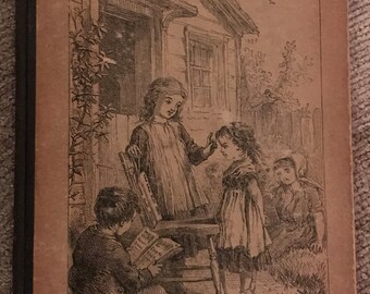 Vintage French Children's Book 'The First Steps' - 1879