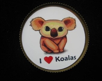 Fancy ring "I love koalas"