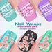 Nail Wraps, Waterslide Full Nail Decals, Stickers, White Lace or Cherry Blossom