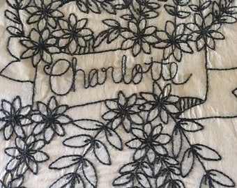 PDF BAG TUTORIAL - banner and floral design canvas bag pattern / how to