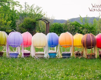 Lil One's Hot Air Balloons, Bundle of Three, Hot Air Balloons, Paper Balloons, Hot Air Balloon Photo Prop