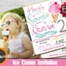 Ice Cream Birthday Invitation photo "ICE CREAM INVITATION" - Digital Ice Cream Party Invite, Summer Printable, Watercolor Sundae Birthday