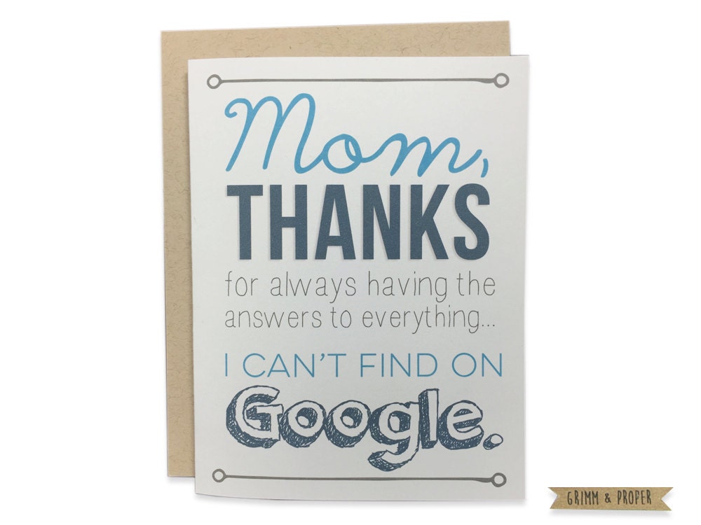 Mom Birthday Card Funny Mother's Day Card Happy