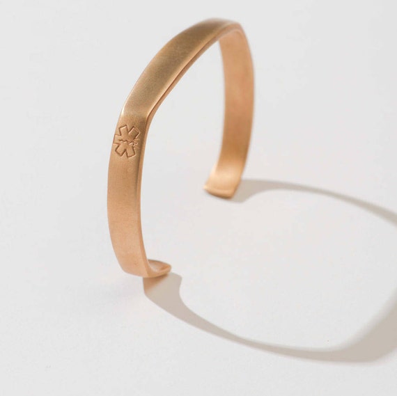 Medical ID Bracelet Medical Alert Bracelet Bronze Allergy
