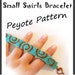 Small Swirls Peyote Pattern Bracelet - For Personal Use Only PDF Tutorial , small peyote stich tutorial , circle geometric bracelet