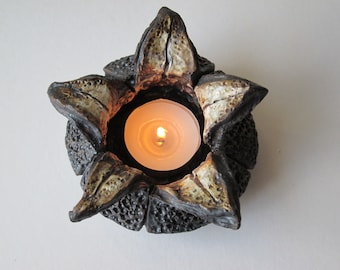 Votive Candle Holder Ceramic Lantern Tea Light Pottery Luminary