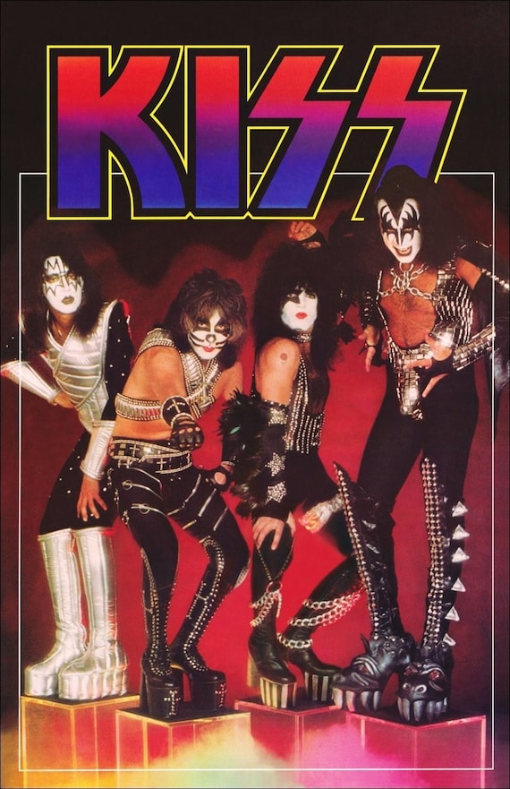 KISS On Cubes Reproduction Counter Top StandUp Display KISS