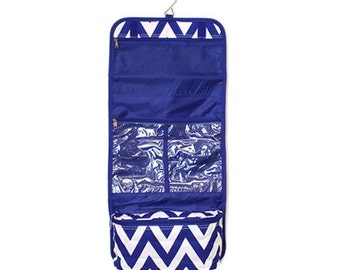 Hanging Cosmetic case monogrammed, personalized cosmetic hanging bag, make up bag, make up, over the door make up bag,make up case,royal