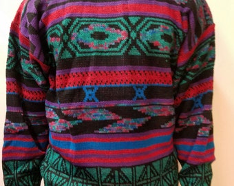 HEY HEY HEY! Retro Vintage Cosby sweater Remember the 80s in this Acrylic soft sweater Love Vintage Love Retro Love the 80s