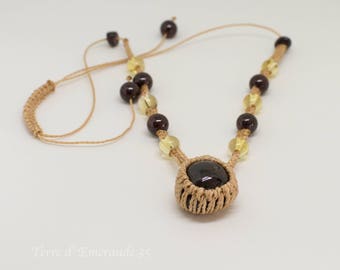 Garnet Citrine necklace