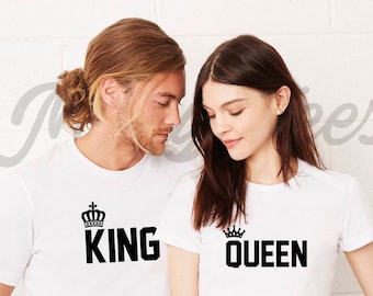King and Queen shirts couple t shirt couple tees King Queen 01 couple tshirts funny matching couple shirts wedding gift anniversary gift
