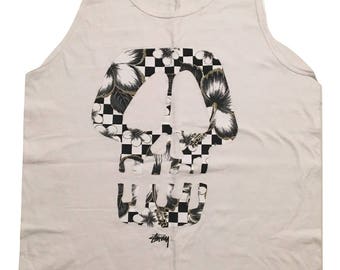 vintage Stussy vintage 90s tank shirt Skull - Sz L