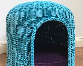 Designer dog house, emerald dog bed, eco house, pet house of paper strips, dog basket, cat basket, dog furniture, pet furniture, Ht