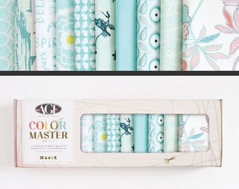 10pc Fat Quarters Bundle Fresh Water Art Gallery Color Masters