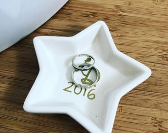 Personalized ring bearer Bowl star