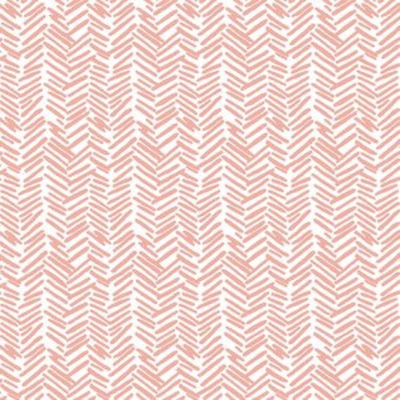 Changing pad cover feathered herringbone in pink Gamle spiseborde