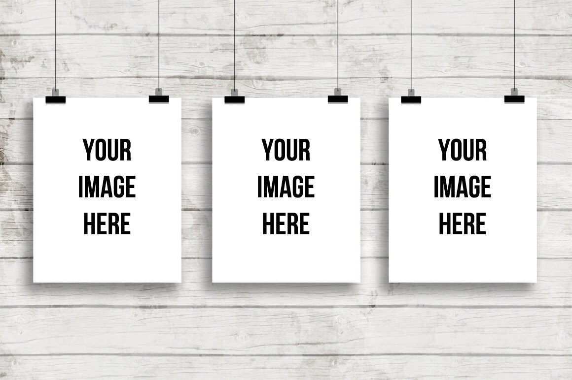 Download Poster Mockup Mockup Three Posters Digital Poster Mockup