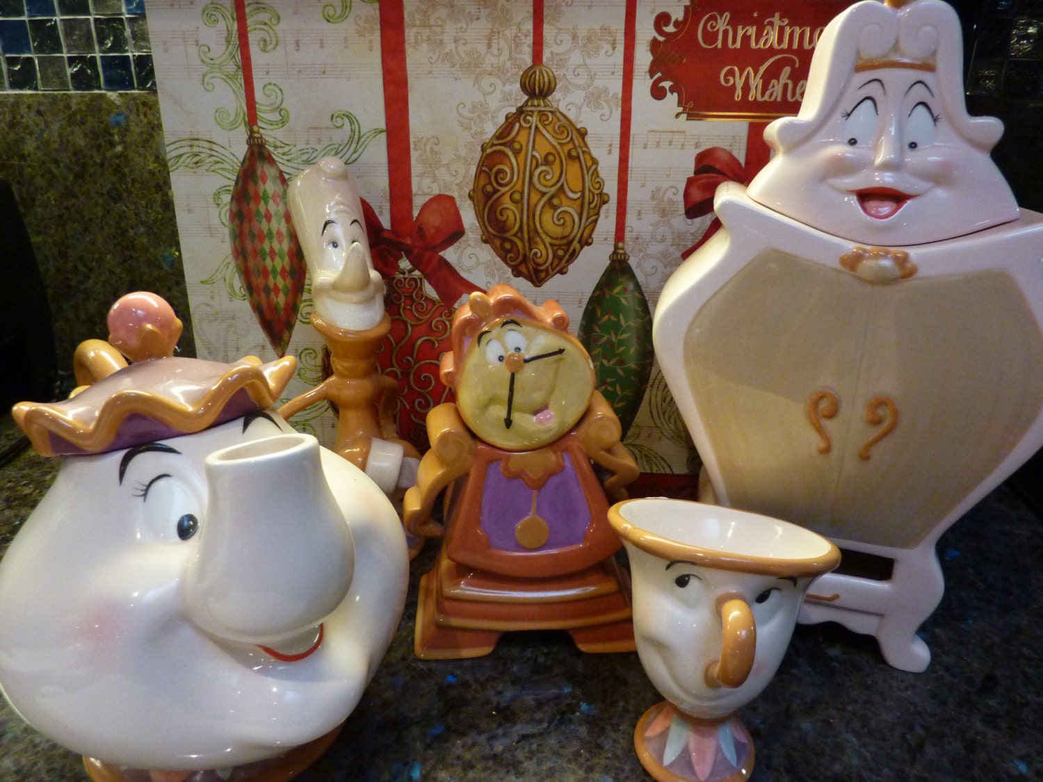 beauty and the beast china tea set