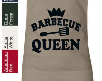 Barbecue Queen BBQ QUEEN Grilling Apron Funny Humor Featherlite 6013 Cooking Apron