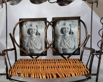 Vintage Cute Double Photo Frame