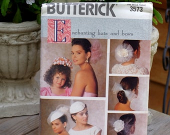Vintage Butterick Pattern 3573 Hats and Bows