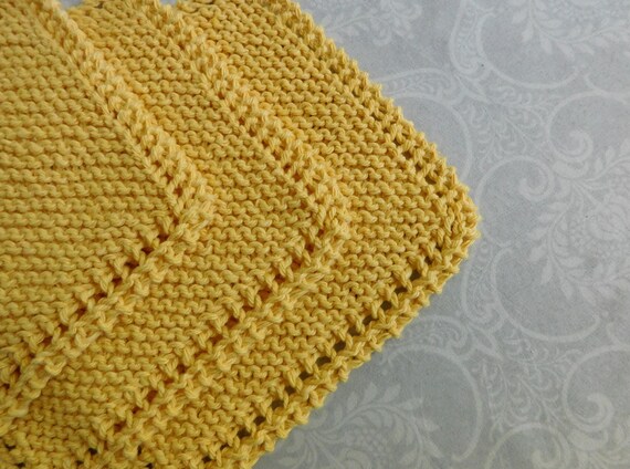 Yellow Dishcloth Trio