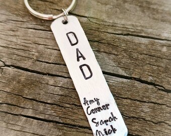 FATHER'S DAY KEYCHAIN - Father's day gift, gift for Dad, dad gift, dad gift with names, dad keychain, keychain for dad