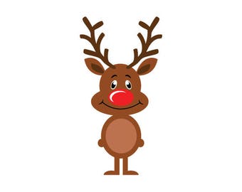 Rudolph Svg Dxf Png Esp Jpg files Instant Download Reindeer Vector Clipart Holiday Baby First Christmas