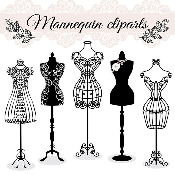 Premium VECTOR Hand draw mannequin fashion dress forms