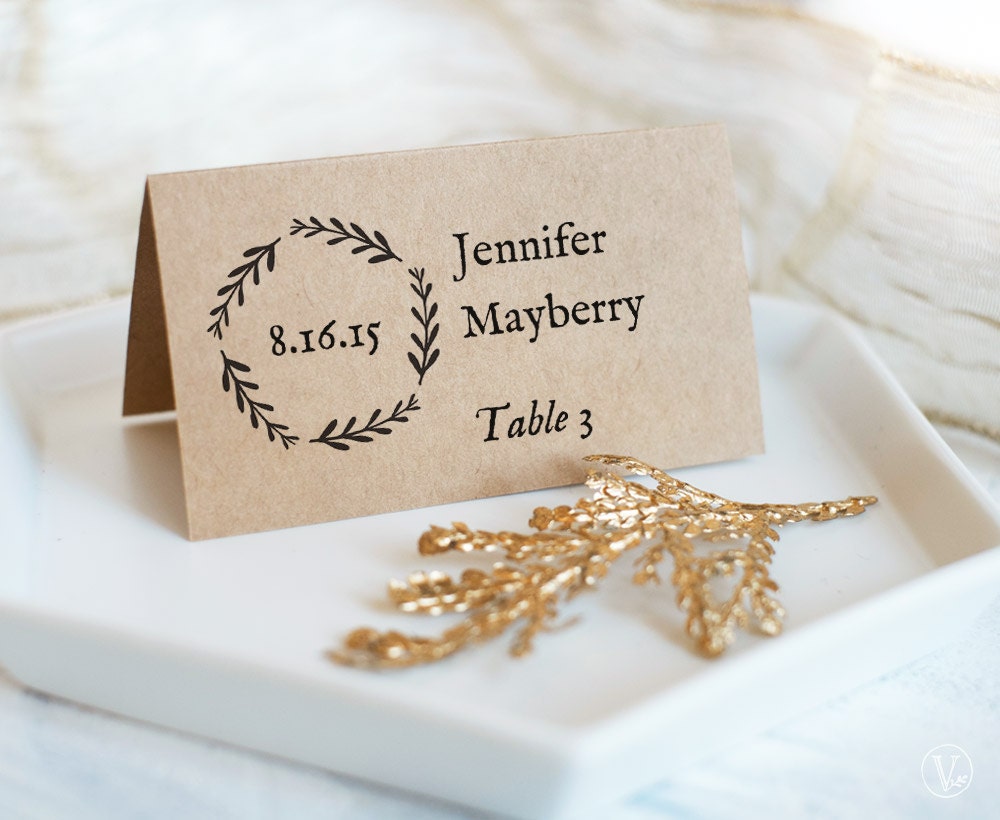 Printable Wedding Place Cards and Escort Cards Foldover and