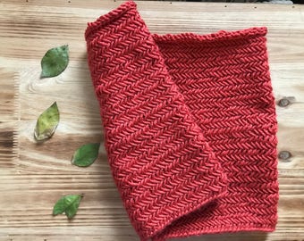 HERRINGBONE COWL || Knit Cowl