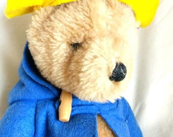 Vintage Paddington Bear Plush Eden Made in Korea 8" Stuffed Animal Storybook Character Gift for Child