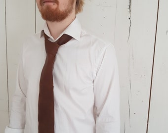 Leather necktie - "Bertil"