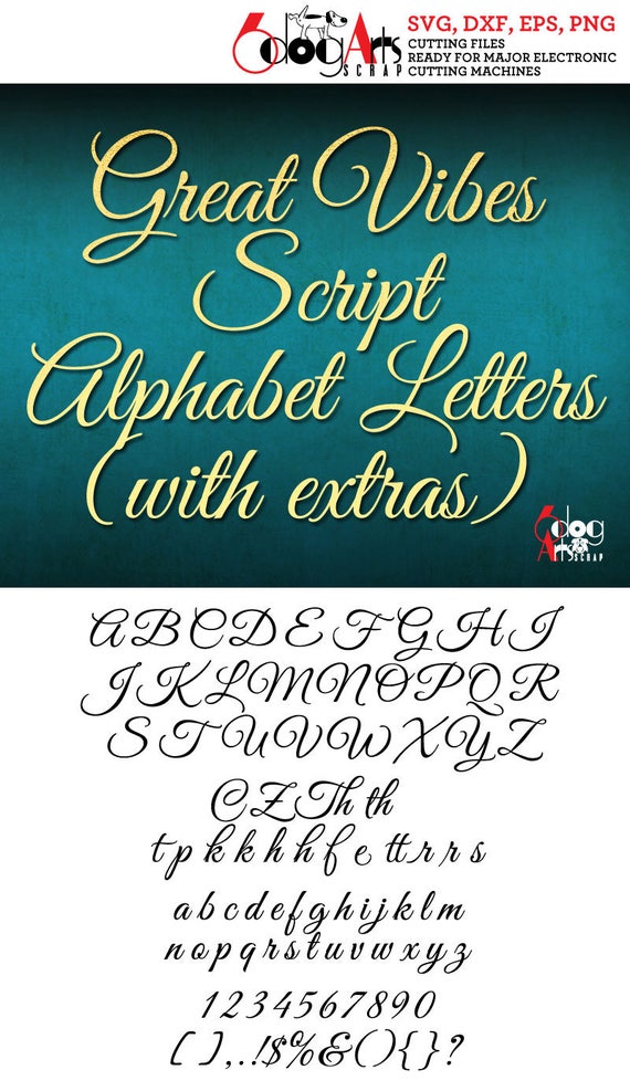 Download Elegant Alphabet SVG DXF Vector Cut Files Monogram Cuttable