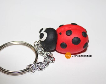 Fimo ' Ladybug ' Keychain