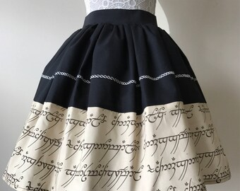 Ladies or girls Lord of The Rings inspired skater style skirt