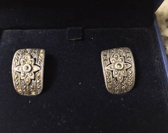 Sterling marcasite earrings