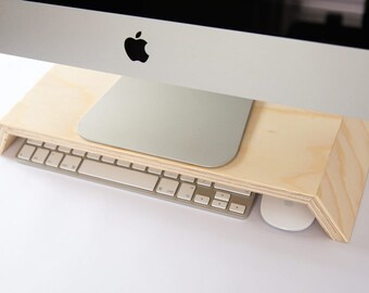 Budget display / monitor stand for IMac, Keyboard and mouse storage opportunities!!!!