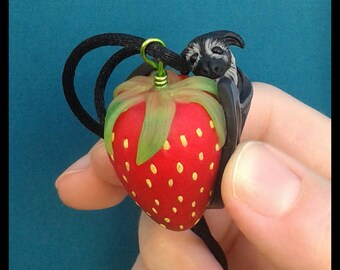 Bat Pendant Necklace Polymer Clay Jewelry Food Jewelry Food Charm Kawaii Jewelry Gothic Jewelry Halloween Jewelry Miniature Animal Teen Gift