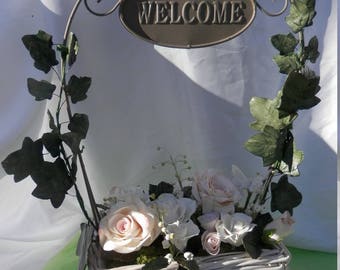 Roses, lilies and Butterfly WELCOME