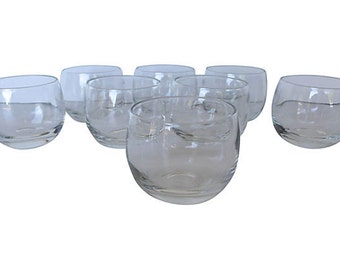Midcentury Roly Poly Glasses, S/8 Excellent