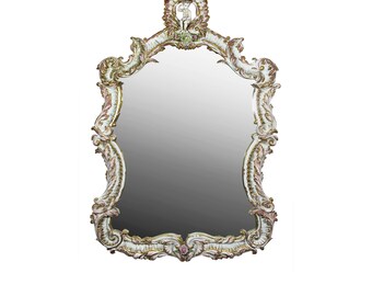 Capodimonte Mirror Antique Mirror Capodimonte Porcelain Mirror Ceramic Mirror Antique Wall Mirror Expensive Mirror Ornate Wall Mirror