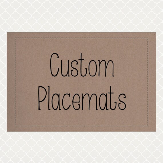 custom order paper placemats