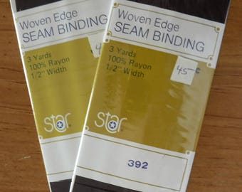Star Brown #392 Woven Edge Seam Binding