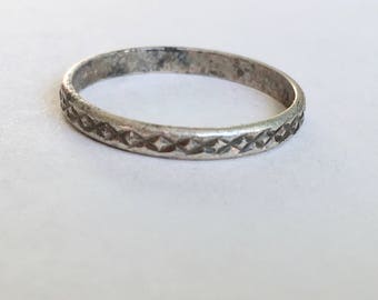 old Sterling WM stacking ring, size 7.75