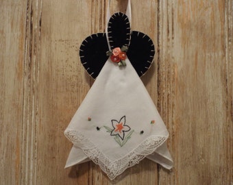 Vintage handkerchief angel