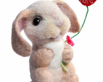 pet gift rabbit wooltoysUkraine Needle Felted animals gift rabbit sculpture bunny gift for wife rabbit toy gift for her toy bunny gift wool